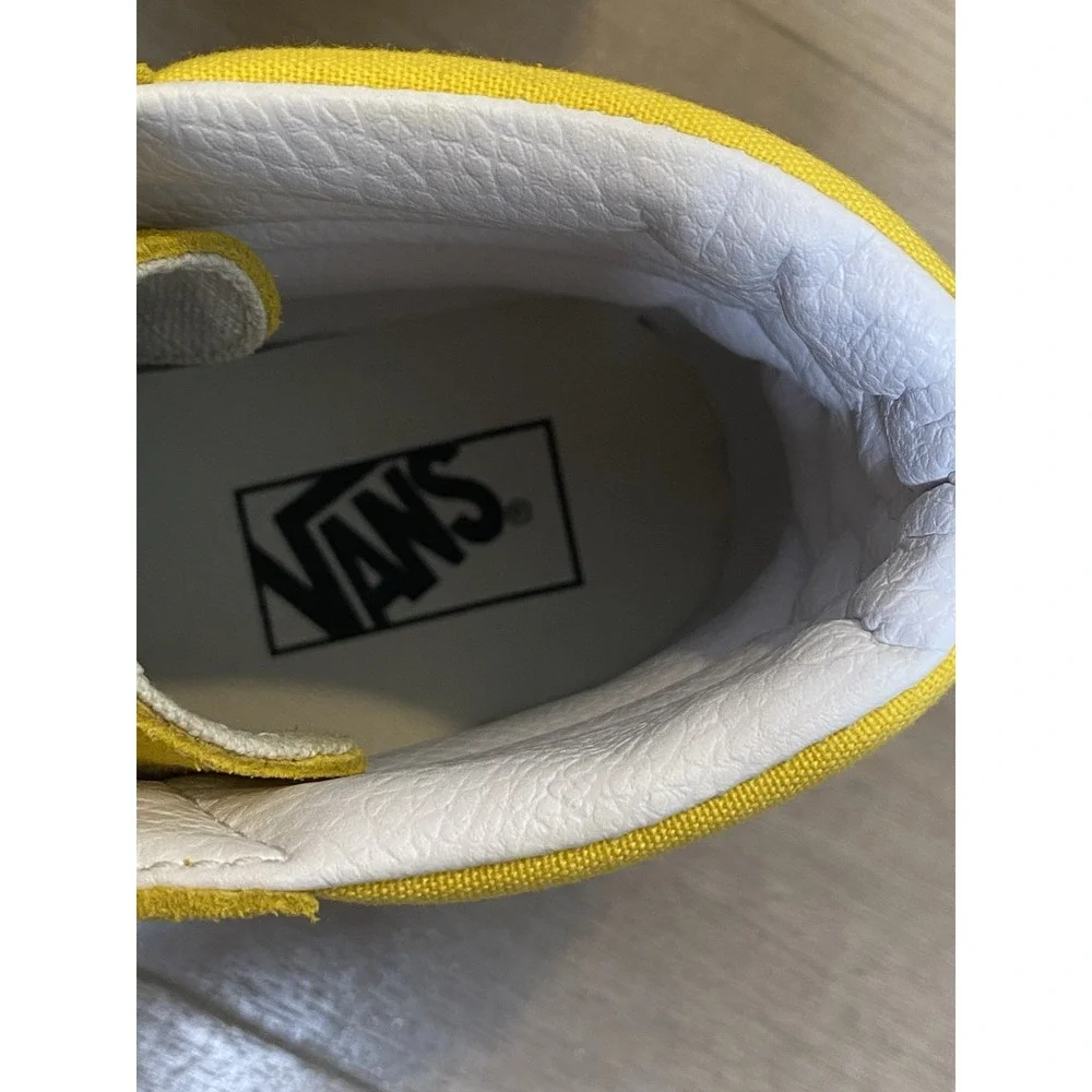 Vans Sk8-Hi Cyber Yellow Suede Canvas Skateboarding Shoes Unisex 8.5 M / 10 W